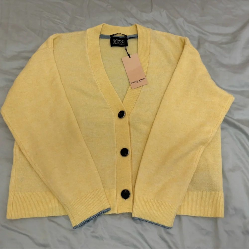 Brand New With Tags Scotch & Soda Yellow Cardigan - Picture 1 of 6